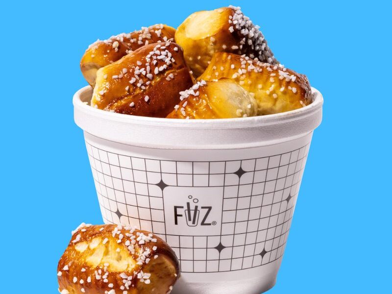 FiiZ pretzel bites topped with coarse salt